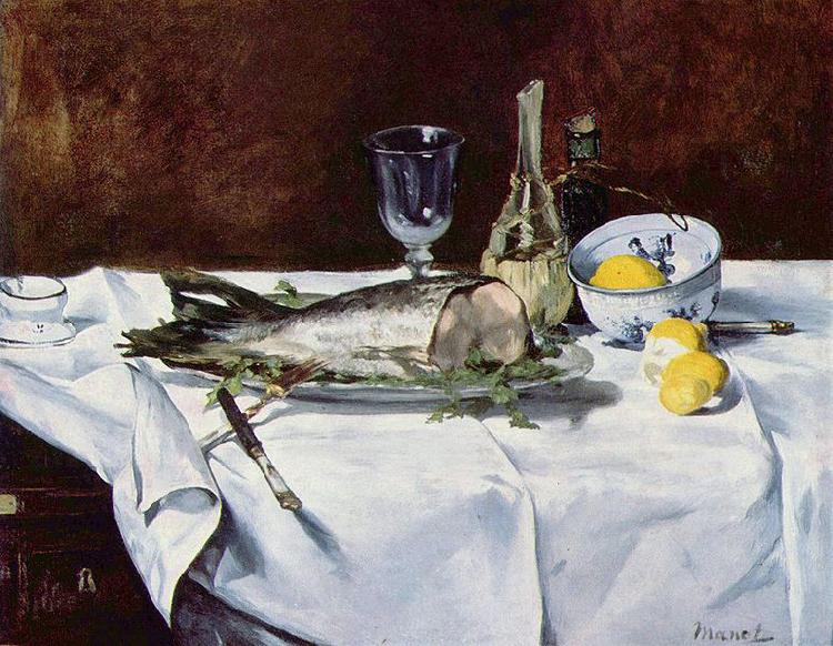 Edouard Manet Stilleben mit Lachs